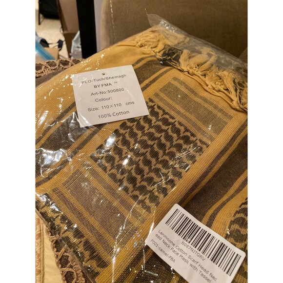 Brand New 100% Organic Cotton Military Strength Head Neck & Face Unisex Scarf - Picture 11 of 12